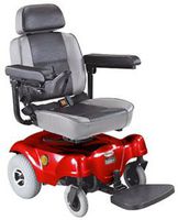 Compact Rear-Wheel Drive Power Chair, Burgundy with White Glove Service