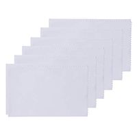 Noble Microfiber Cleaning Cloths – Perfect for Cleaning Eyeglasses, Camera Lenses, iPad, Tablets, Phones, iPhone, Android Phones, and Other Delicate Surfaces (White, 12" x 12" - Pack of 6)