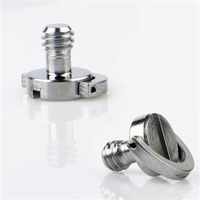 Yosoo 2pcs Digital Camera Tripod Quick Release Plate D Ring Captive 1/4"" D-Ring Steel Stainless Screw Connecting Adapter UNC for Camera Tripod Monopod Quick Release Plate (Type 1)