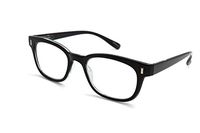 ColorViper Vintage Classic reading glasses Unisex Crystal Clear Vision Spring Hinge (D1 Shiny Black, 2.75)