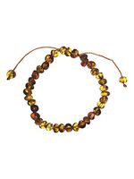 Baltic Amber Adult Adjustable Bracelet by UMAI - Pain Relief for Arthritis, Migraine, Anxiety, Carpal Tunnel (Polished Cognac)