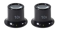 10x Black Plastic Economy Loupe - (Pack of 2 Pcs.) - MG920
