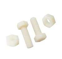 Nylon Hex Bolt Karcy M6x25mm Full Thread Hex Head Screw Bolt Nut Nylon Hex Bolt 1/4 20 Pair