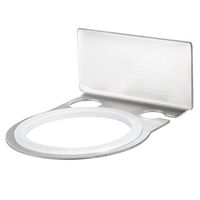 Blusea Space-Saving Wall-Mounted Hairdryer Frame Stainless Steel Door Mounted Hairdryer Storage Rack Self Adhesive Hairdryer Rack