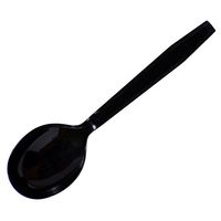Daxwell Plastic Soup Spoons, Extra Heavy Weight Polystyrene (PS), Black, 5.75", A10003621 (Case of 1,000)