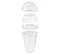 25 count Grab n' Go Parfait/Snack Cup, Includes Insert with Lid, and Dome Lid with Signature Party Picks (12 ounce)