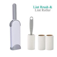 Lint Brush and Sticky Lint Roller, Lint Remover by MANGEE Hair Remover Brush and Hair Roller for Clothes, Dust & Lint, Cat and Dog - Easy to Tear, Replace and Clean