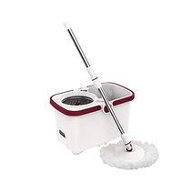 MOP THBEIBEI Spinning and Bucket Cleaning Set Hangable with Storage Drawer Multifunction Household White Head2
