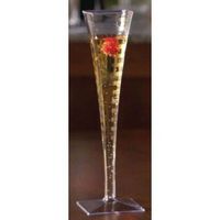 EMI Yoshi Squares 6 Piece Plastic Champagne Glasses 5 oz