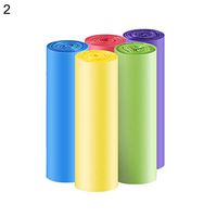 Bluelans 5 Rolls Thick Household Disposable Plastic Trash Pouch Point Off Garbage Bag for Trash Can Garbage Bin 2 M