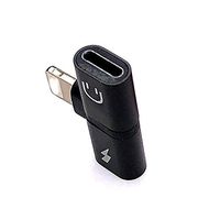 TechNoob iPhone Headphone Adapter, Dual Lightning Adapter iPhone Splitter Audio and Charge Lightning Adapter for iPhone 7/7 Plus, iPhone 8/8 Plus, iPhone X (Black)