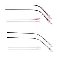 2 Pairs TR Material Eyeglasses Replacement Accessories Ear Anti-Slip Holder Long Temple Tips Ear Pads Tube Eyewear Retainers Replacement Tips for Thin Metal Eyeglass Legs(Pink+White)