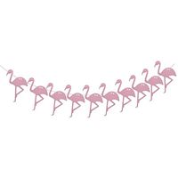 MonkeyJack Hawaiian Flamingo Wooden Bunting Banner Summer Party Luau Decor Garland - Pink
