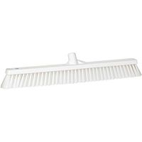 Vikan 31945 Coarse/Fine Sweep Floor Broom Head, Polyester Bristle, Polypropylene Block, 23-1/2", White