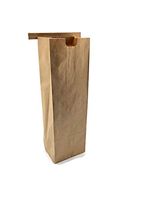 Natural Tan Bakery Bags 3 3/8 x 2 1/2 x 10 7/8 with Glassine Liner and Tan Tin Ties 250 pcs