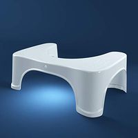 Squatty Potty Moonlight Toilet Stool with Motion & Light Activated Night Light, White, 7"