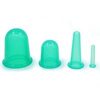 Gillberry New Small Cups Anti Cellulite Vacuum Silicone Massage Cupping Cups Set (Green)