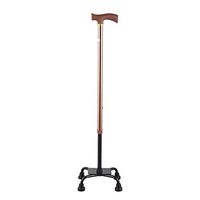 Fdit1 Walking Cane Crutches Telescopic Anti-Slip Four-Leg Metal Cane Safety Walking Stick Cane for Elder Disability