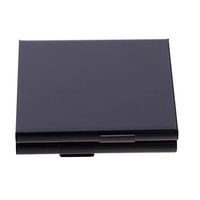 Baosity Cigarette Case Metal Box Holder Aluminum Case Double Side Waterproof Black