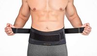 Copper Fit Men's Rapid Relief Back Support Brace with Hot/Cold Therapy, Black, One Size