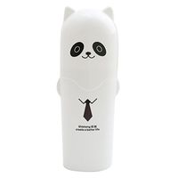 Meolin Portable Travel Toothbrush and Toothpaste Plastic Storage Box Protective Cover,White panda,2.551.777.6in