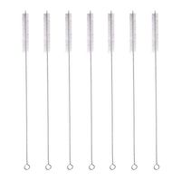 Drinking Straw Cleaning Brush Set, 7 Piece 6.7" x 5 mm Bendable Cleaner Brush for Tumbler Boba Smoothie Straws, Pipe Tube Stainless Steel Nylon Brush