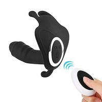 beioust Wearable G Spotter with 10 Powerful Mode for Triple Wireless Remote Control Personal Waterproof Dual Motor Silicone Toy-BK