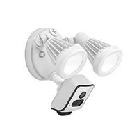 FREECAM Floodlight Camera Wireless Home Security Camera System with Motion-Activated and Siren Alarm Cloud Service, L800 White