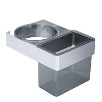 LOSYU Wall Mount Hair Dryer Holder Rack, No Drilling Hair Dryer Holder, Hair Drier Storage Organizer, Hair Blower Holder with Cup Space Aluminum Plastic