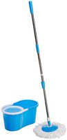 Easy Magic Floor Mop 360° Bucket 2 Heads Microfiber Spin Spinning Rotating Head