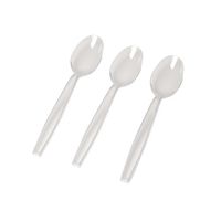 Fineline Settings 2522-WH, Flairware White Plastic Spoons, Disposable Catering Cold Hot Food Take Out Spoons (100)