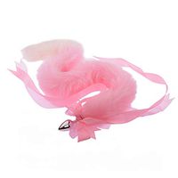 Jinqian Perfect Gift Supple Long 80cm Plush Fox Tail Ã-nal plüg Cosplay Costume Props (Pink, S)