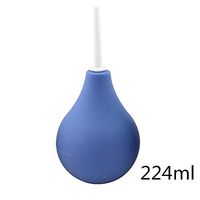 Richingfu Anal Curved Bulb Enema Spherical Vaginal Irrigator for Women’s or Man’s Health (blue-224ml)
