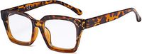 Eyekepper Ladies Reading Glasses - Oversized Square Design Readers for Women Tortoise +0.75