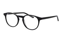 SHINU Ultra Thin Acetate Reading Glasses Computer Reader Eyewear Frames(SH045 bright black, demo lens)