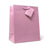 Allgala 12PK Value Premium Solid Color Paper Gift Bags (09"MED-Pink-GP50091)