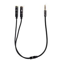 3.5mm3.5mm Jack Headphone Mic Audio Splitter Gold-Plated Aux Extension Adapter Cable Cord for Computer PC Microphone