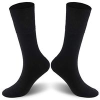 Socks Daze Diabetic Socks for Men Women, Medical Circulation Crew Mid Calf Socks with Seamless Toe and Non-Binding Top 6 Pairs Gray M/L