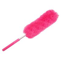 ZhiXu Microfiber Extendable Hand Dusters Washable Dusting Brush with Telescoping Pole for Cleaning Car, Computer, Air Conditioning, TV and Else (Rose)