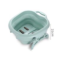 ZWJ- Foot tub Foot Spa Massager Foot Bath Foldable Foot Bath Barrel Plastic Foot Basin Household Portable Over Calf Massage High Deep Barrel (Color : E)