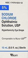 Akorn USP 5 Sodium Chloride Ophthalmic Solution, 0.5 Fluid Ounce (Pack of 2)