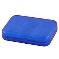 uxcell Plastic Travel Square Shaped 6 Compartments Medicinal Pills Box Case Holder Blue