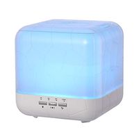 MissRHEA 1000ml Large Square Essential Oil Diffuser Humidifier, Modern Smart Auto control Aroma Diffusers with Colors Changing Light&Adjust Mist, Waterless Auto Off&Timer for Big House, Office(White)