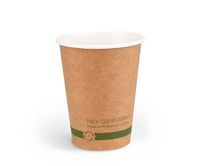 World Centric 100% Biodegradable, 100% Compostable Paper PLA-Lined 12 Ounce Kraft Coffee Hot Cup (Package of 200)