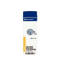 First Aid Only FAE-3110 SmartCompliance Refill 1 x 3 Blue Metal Detectable Foam Bandages, 25 Count