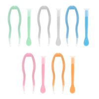 Healifty 5pcs Portable Contact Lens Stick Tool Case Set Inserter Remover Tweezer with Soft Tip Travel Lens Box Tweezer Set