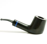 Mr. Brog Tobacco Pipe Model No. 51 Amigo Ebony, Handmade Pear Wood Root Smoking Pipe