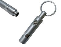 Prestige Import Group - Push Button Retractable Cigar Punch Cutter with Key Chain - Color: Silver