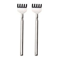 Great Value Set of 2 High Quality Comfortable Portable Stainless Steel Extendable Telescopic Metal Back Scratchers By VAGA