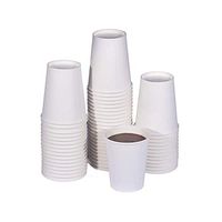 100 Pack 8 oz White Paper Hot Cold Cups Disposable Coffee Beverages Cups Party Cups for Hot and Cold Drinks